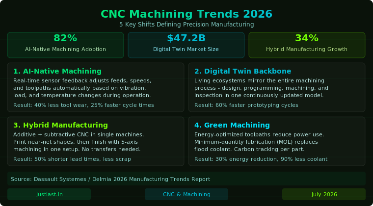 Read more about the article CNC Machining Trends 2026: AI-Native Machining, Digital Twins, and the Future of Precision Manufacturing