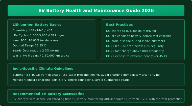 EV Battery Health and Maintenance Guide for Indian Climate