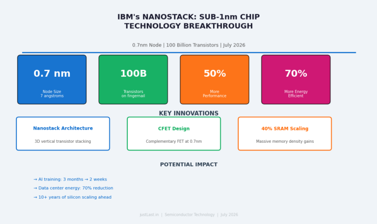 Read more about the article IBM Nanostack: The Sub-1nm Chip Architecture That Could Extend Moore’s Law Another Decade