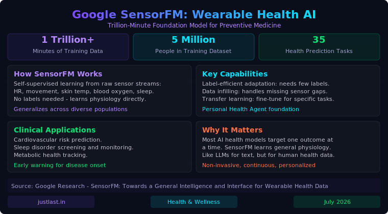 Read more about the article Google SensorFM: The Trillion-Minute Foundation Model Making Wearable Health Truly Predictive